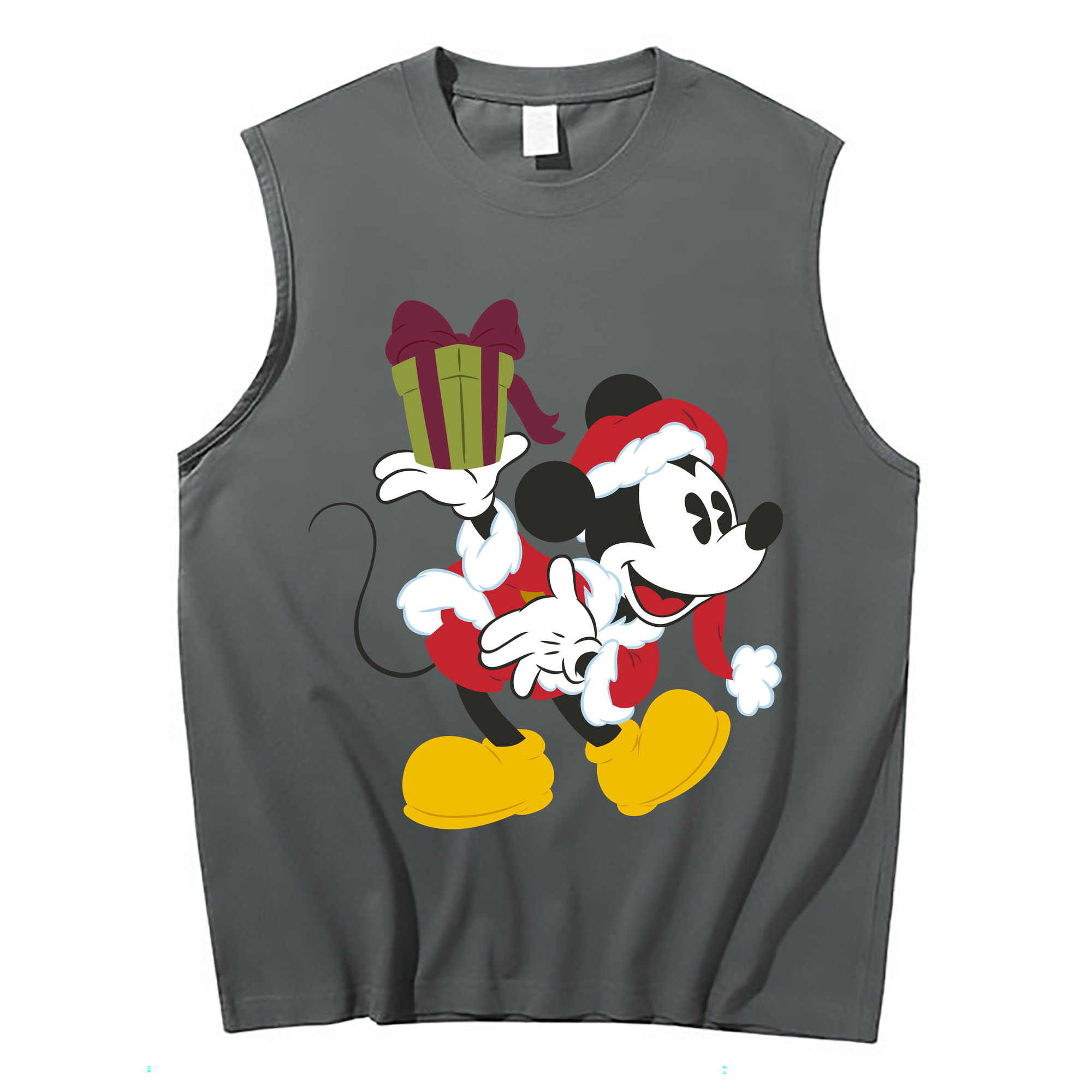 ミッキーマウス Mickey Mouse コットン100％タンクトップ（フロントプリント）